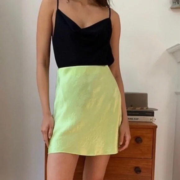Aritzia Skirts Aritzia Babaton Mini Slip Skirt Poshmark